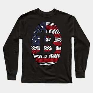 Bitcoin Fingerprint Long Sleeve T-Shirt